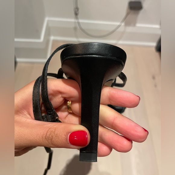 Zara heeled leather square toe sandals- size 37 - Picture 8 of 14